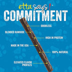 etta says! Premium Crunchy 7" Rabbit Dog Chews - Grain-Free Dog Treats, Good for Teeth, Easy to Digest - Made in The USA (20 Count Pack of 1)