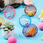 Jecery 5 Pcs Halloween Cat Spring Balls Toys Stretchable Rolling Balls Colorful Playful Coils Interactive Spring Action Toy Caged Rats for Kitten Cat Pet Supplies(Mouse,Multicolor,5 Pcs)