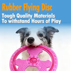 Dog Flying Disc, Outdoor Dog Toys, Dog Fetch Toy, Dog Toy for Medium Dogs and Large Dogs, Lightweight Soft Frisbee for Fetch, Tug of War, Catch, Play, 9 inch, Magenta