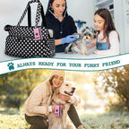 PetAmi Dog Poop Bag Holder for Leash, Dog Waste Bag Dispenser with Clip, Doggy Walking & Camping Accessories with Trash Bag Roll, Pink 1 Pack