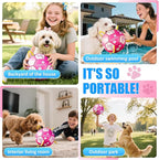 Size 2 Pink Dog Soccer Ball with Straps Durable Training Ball for Pets, Interactive Outdoor Dog Toy for Small to Medium Puppies Essential Pet Supplies