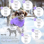 Dogcheer Dog Coat with Harness, Waterproof Dog Jacket Adjustable Winter Coat with Zipper, Christmas Puppy Snow Jacket Fleece Sweater for Small Medium Large Dogs - Taro Purple L