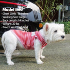 KYEESE 2Pack Dog Shirts Striped for Small Dogs Soft Stretchy Dog T-Shirts Lightweight Tank Top Sleeveless Vest Breathable Pet Apparel, Large, Green+Pink
