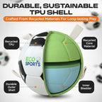 Eco Sports Dog Soccer Ball with Straps – Interactive Durable Dog Soccer Ball with Cotton Grab Tabs for Fetch Training and Outdoor Play, Pet Birthday Gift