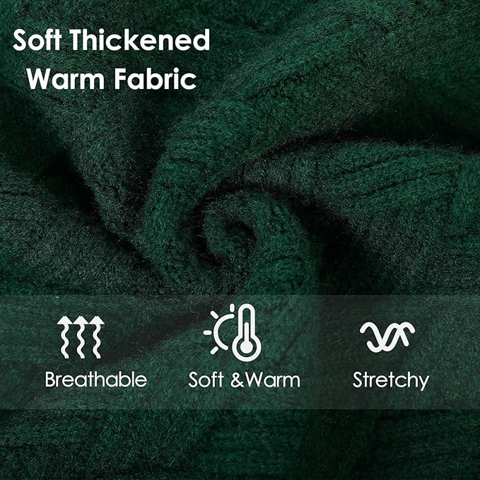 AOFITEE XXL Dog Sweater, Christmas Sweaters for Large Dogs, Warm Turtleneck Dog Sweater for Fall Winter Cold Weather, Solid Dogs Knit Sweatshirt for Golden Retriever, Labrador, Doberman (Green, 2XL)
