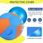Herding Ball for Dogs - 25" Large Herding Ball with Anti-Burst Cover and Pump, Outdoor Dog Exercise Toy for Australian Shepherd, German Shepherd, Collie (Blue & Orange)