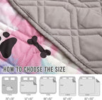 Dog Bed Cover for Pets Blankets Rug Pads for Couch Protection Waterproof Bed Covers Dog Blanket Furniture Protector Reusable Changing Pad (20X30, Red+Black Paw Bone)