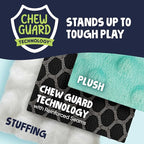 goDog Action Plush Shark Animated Squeaky Dog Toy with Chew Guard Technology, Durable Fabric and Wiggling Tail & Squeaker for Active Play, Blue, One Size