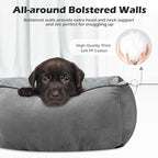 INVENHO Medium Dog Bed Rectangle Washable Orthopedic Soft Calming Sleeping Durable Pet Cuddler with Anti-Slip Bottom