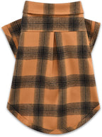 Koneseve Dog Shirt Plaid Dog Clothes for Small Dogs Boy Girl Cat Clothes Soft Puppy Outfit Adorable Pet T-Shirts Kitten Grid Costume Apparel Thanksgiving Christmas Clothing (Yellow; 2XL)