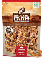 Natural Farm Pig Ear Slivers for Dogs (4 Pounds Bag), One Ingredient: Natural Pigs Ear Slivers, Air Dried, Long-Lasting & Highly Digestible Treats, Great for Puppy and Large/Medium Dogs