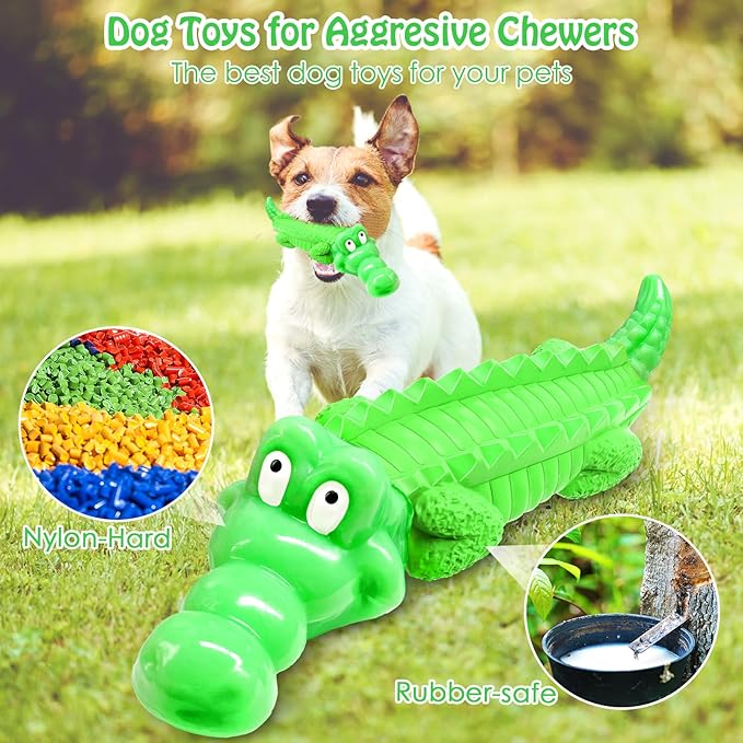 Dog Toys for Aggressive Chewers, Indestructible Toys for Large Dogs, Dog Chew for Large Medium Breed, Super Chewer with Tough Nylon, Gift for Dogs