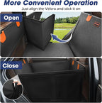 FURTIME Large Dog Car Seat, Upgraded PU Leather Back Seat Extender with Hard Bottom, Waterproof Pet Car Seat Cover for Medium Sized Dog, Pet Hammock for Cars, SUVs, Trucks
