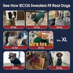 IECOii XL Dog Sweater,Winter Doggy Clothes for Large Dogs Girl Boy,Warm Pullover Soft Dog Sweater Turtleneck,Lightweight & Good Stretch for Active Dogs Like Beagle,Border Collie (Royal Blue,XLarge)