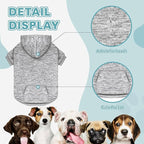 Dog Sweaters for Small Dogs Dog Hoodie Fleece Dog Sweater Soft Dog Clothes Sweatshirt with Pocket Dog Hoodie for Small Dogs Puppy Sweater(Grey&XS)