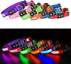 MASBRILL LED Dog Collar-Light Up Dog Collars Rechargeable Lighted Dog Collar Night Walking Glow Collar for Dogs
