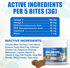 Just Try 300 Bites Skin and Coat Bites Omega 3 for Cats Salmon Oil - Supports Healthy Skin, cat Itchy Skin Relief - Health Supplements Vitamins for Indoor Cats - 6.35 oz