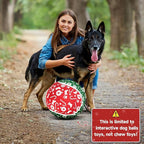 QDAN Christmas Dog Toys, Giant Tennis Ball for Large Big Dog, Balls for Outdoor Play Balls for Medium Large Dogs, Toys Birthday Gifts, 9.5 Inch