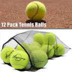 Magicorange Tennis Balls, 12 Pack Advanced Training Tennis Balls Practice Balls, Come with Mesh Bag for Easy Transport, Good for Beginner Training Ball