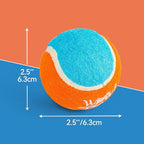ALL FOR PAWS Tennis Balls Dog Toy, 2.5 Inch Pet Safe Fetch Balls for Dogs 20-60 lbs, Colorful Dog Balls Toys with Super Bounce (4 Pack)