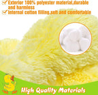 EXPAWLORER Plush Squeaky Duck Dog Toy - Dog Toys to Keep Them Busy, Soft Stuffed Animal, Best Birthday Gift Interactive Filled Chew Toys for Small Medium Dogs Puppy Biting Training Teething, Yellow