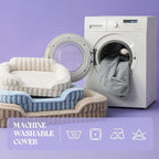 LE SURE Cute Dog Bed Medium Size Dog, Orthopedic Waterproof Medium Pet Beds with Sides, High Back Non-Slip Bottom and Egg-Crate Foam Pet Couch Sofa with Washable Removable Cover, Blue