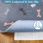 Washable Pee Pads for Dogs,2 Pack 48"x60" Reusable Puppy Training Pads, Ultra-Absorbent and Leak-Proof Whelping Pads , Extra Large Potty Playpen Mat for Incontinence, Housebreak, Crate