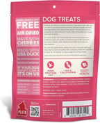 PLATO Pet Treats - Air-Dried Jerky - Delicious, Real Meat Dog Treats - Grain Free - Supports Healthy Digestion - Duck with Cherry 16oz