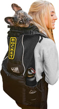 K9 Sport Sack Knavigate - Medium, Midnight Black - Ideal for Dogs with 17-19” Back Length - Adjustable, Backpack-Style Carrier with Internal Frame & Padded Hip Belt