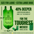 Ultra Thick & Deep RockRhino Dog Poop Bags for Large & XL Breeds | 4-Layer Interlocked Bottom | 100% Home Compostable, 0% Plastic | Vanilla-Scented | 150 Bags, Easy Open Tie Handles, Not for Scooper
