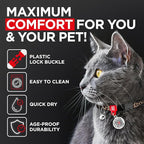 WAUDOG Nylon Cat Collar with Removable Bell and QR ID Tag for Small, Medium and Large Breeds Adjustable Long Lasting Durable Kitten Collars Boy & Girl
