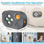 BONSO Ultrasonic Anti Barking Device for Dogs, Bark Control Device Box with 3 Modes, Variable Ultrasound Frequencies, Automatic Dog Whistle, Effective Range up to 75ft, Neighbor Dog Silencer (Grey)