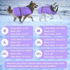 Dogcheer Warm Dog Coat, Waterproof Dog Jacket Christmas Puppy Winter Coat with Buckle, Reflective Adjustable Pet Snow Jacket Fleece Sweater for Small Medium Large Dogs - Taro Purple XL