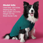 KYEESE Dog Christmas Sweater with Leash Hole for Small Dogs Male Warm Pullover with Reflective Yarn Soft Knit Pullover Boy Dog Coats Cozy Lightweight Thick Sweater Pet Indoor Outdoor Wear,Green,Small