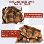 Koneseve Dog Shirt Plaid Dog Clothes for Small Dogs Boy Girl Cat Clothes Soft Puppy Outfit Adorable Pet T-Shirts Kitten Grid Costume Apparel Thanksgiving Christmas Clothing (Yellow; 2XL)