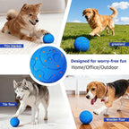 Interactive Dog Ball Auto Rolling, 3 Mode Auto Bouncing Ball, Automatic Moving, Rotating and Bouncing, Chew Proof E-TPU, Type-C Rechargeable, Activated Dog Stimulation, Toy to Keep Them Busy