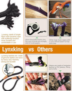 lynxking 5 FT Dog Leash Slip Lead 2 Pack Strong Heavy Duty Braided Dog Training Leash No Pull Training Lead Leashes for Medium Large and Small Dogs