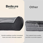 Bedsure XL Plus Orthopedic Dog Beds Large Sized Dog - Extra Thick Supportive Dogs Couch with Waterproof Washable Cover, Jumbo Comfort Pet Bed Sofa with Soft Plush Sherpa and Nonskid Bottom, Grey, 48"