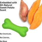 Playology Dog Toys | Dual Layer Bone Durable Chew Toy Bone for Dogs | Jumbo Sweet Potato Scented Toy - Easy to Clean and Made from Non Toxic Materials