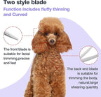 Professional Curved Thinning Scissors for Dog Grooming, 30-Degree Curvature, Japanese 440C for Trimming Dogs Cats and Other Pets face and paws