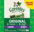 Greenies Original Large Dental Dog Treats, 36 oz. Pack (24 Treats)