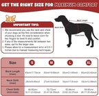 Dog Raincoat, Waterproof Dog Coat with Reflective Straps, Leash Hole & Polar Fleece Lining, Winter Snow Rain Coat for Small, Medium & Large Dogs, Warm, Windproof Vest Jackets