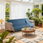 gogobunny 100% Double-Sided Waterproof Dog Bed Cover Pet Blanket Sofa Couch Furniture Protector for Puppy Large Dog Cat, Reversible (82x102 Inch (Pack of 1), Dark Blue/Light Blue)