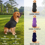 Basic Dog Hoodie Sweatshirts, Pet Clothes Hoodies Sweater with Hat and Leash Hole, Soft Cotton Outfit Coat for Large Medium Small Dogs, Dark Grey (XX-Large)