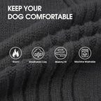 IECOii Extra Large Dog Sweater 4XL,Thermal Warm Dog Sweaters for Giant Breed Dogs,Turtleneck Knitted Knitwear for Pet Winter,Stretchy&Easy On Doggy Sweatshirt for Doberman,Great Dane(Grey,XXXXL)