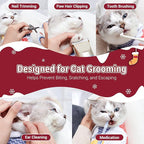 27.5" Large Cat Wrap for Nail Trimming，Self-adherent Cat Grooming Wrap for Adult Cat & Small Dog, Anti-Scratch Cat Swaddle Burrito Wrap for Medicine,Nail Clipping,Ear Cleaning,Teeth Brushing
