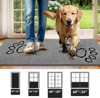 Super Absorbent Dog Door Mat, 60"*24“ Anti Slip Mat for Muddy Paws, Pet Rugs for Dirty Paws Washable That Absorbs Moisture and Dirt, for Dog Cage and Pet Resting Carpet