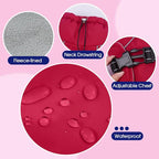 FUAMEY Dog Cold Weather Coats,Dog Winter Jackets for Small Dogs Warm Dogs Coat with Reflective Strips Waterproof Pet Snowsuit Thick Paded Pets Vest for Yorkshire Chihuahua Wine Red S