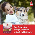 PLATO Pet Treats Jerky Dog Treats - Air-Dried Jerky for Dogs - Delicious, Real Meat Dog Treats - Grain Free - Supports Healthy Digestion - Beef Jerky with Mushroom 7oz