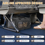 Petsfit Airline Approved Pet Carrier for Small Cats, 15x8x10 TSA Approved Carrier, with Removable Dual-Sided Padding (2-Way Placement) - Fits Under Most Airplane Seats, Escape Proof (Black)